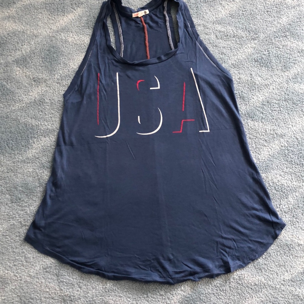 Sundry blue oversized USA tank